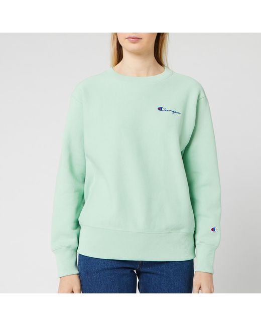 champion small script crew sweatshirt