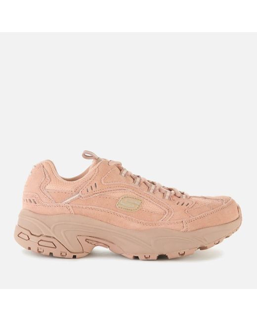 Skechers Stamina Uplift Trail Suede Trainers in Pink | Lyst Canada