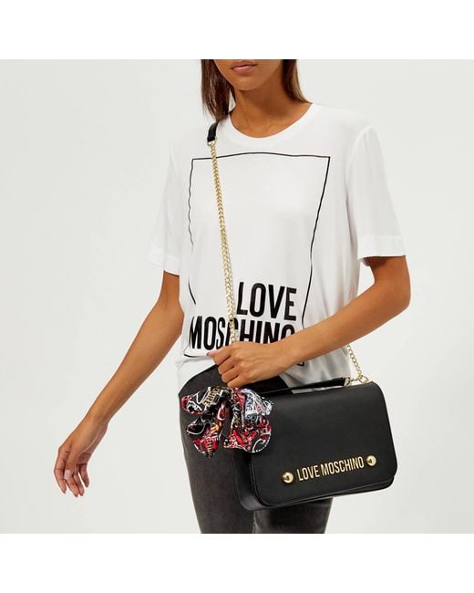 Love Moschino Cross Body Bag With Scarf Bow Lyst UK