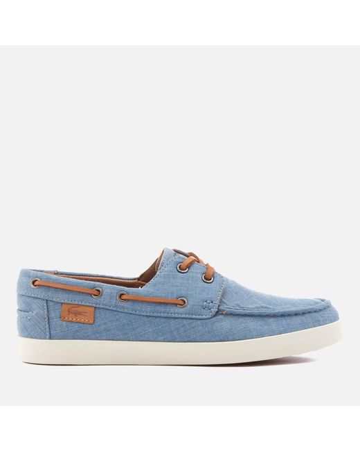 Lacoste Blue Keellson Boat Shoes for men