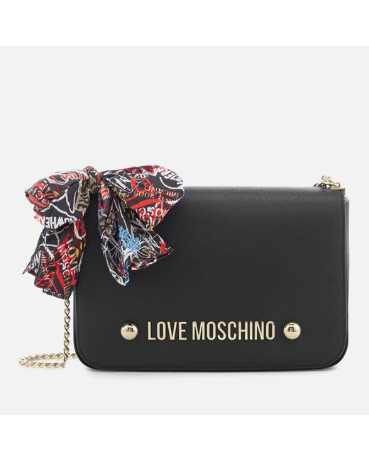 Love Moschino Multicolor Cross Body Bag With Scarf Bow