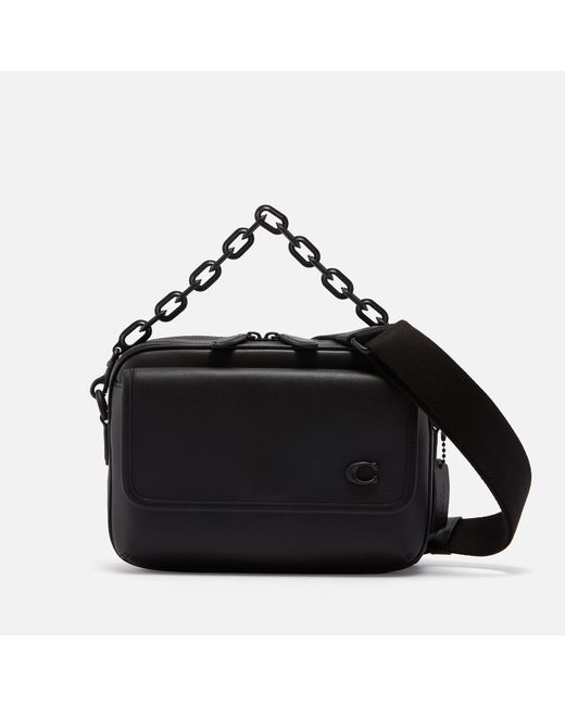 COACH Charter 24 Flap Leather Crossbody Bag in Black for Men Lyst UK