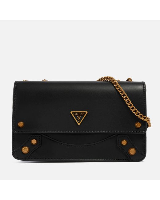 Guess Amantea Cross-body Faux Leather Bag in Black | Lyst