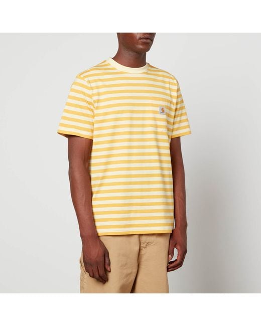 Carhartt WIP Yellow Scotty Striped Cotton-jersey T-shirt for men