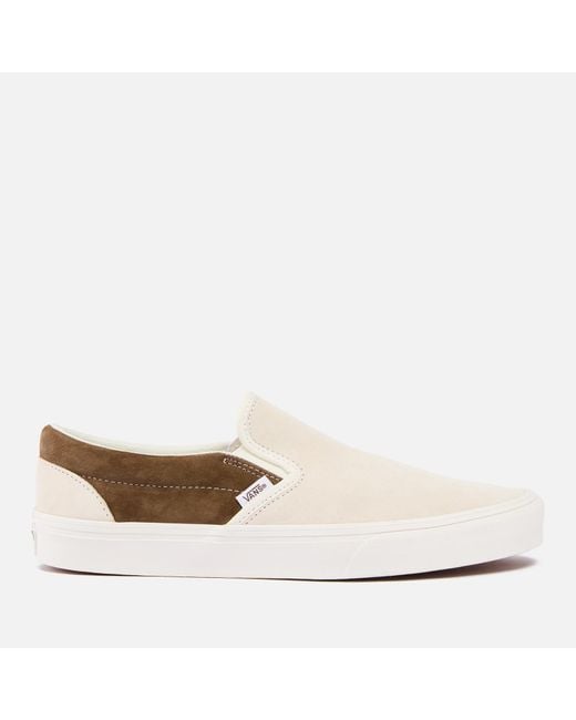 Vans White Classic Slip On Suede Trainers for men