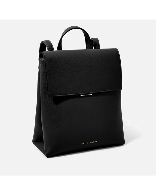 Katie Loxton Black Demi Faux Leather Backpack
