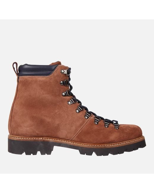Tommy Hilfiger Brown Suede Hiking Boots for men