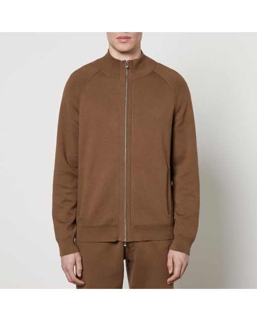 Boss Brown Perrone Cotton And Wool-blend Sweatshirt for men
