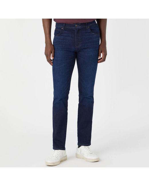 Wrangler Blue Texas Logo-patched Slim Fit Denim Jeans for men
