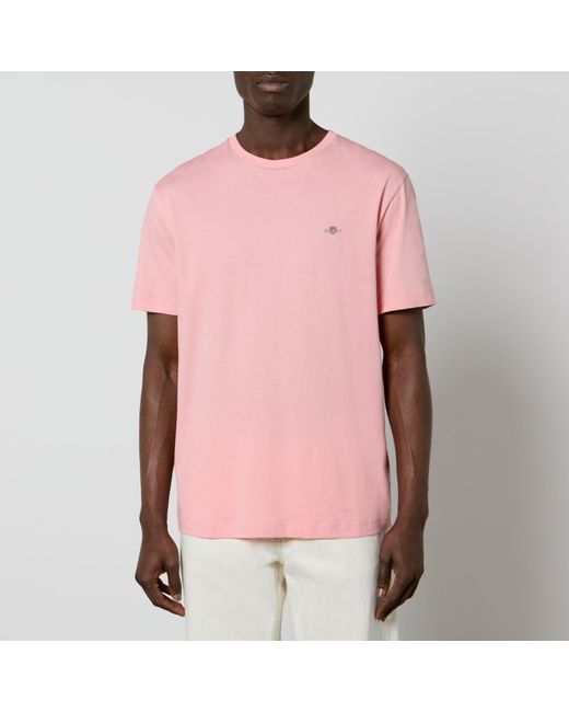 Gant Pink Shield Cotton Logo T-shirt for men
