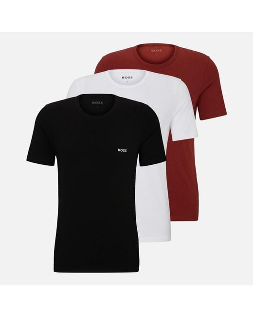 Boss Black 3-pack Cotton-jersey T-shirts for men