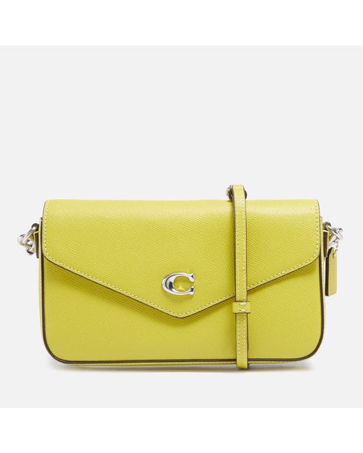 COACH Crossgrain Wyn Cross Body Bag in Yellow Lyst Australia