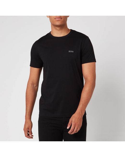 BOSS by HUGO BOSS Basic Crew Shoulder Logo T-shirt in Black for Men | Lyst