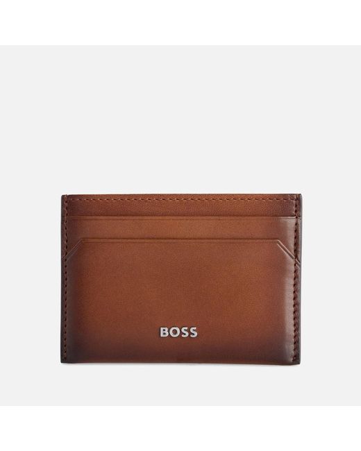 Boss Brown Highway Leather Cardholder for men