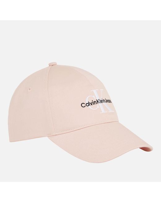 Calvin Klein Pink Monogram Denim Cap