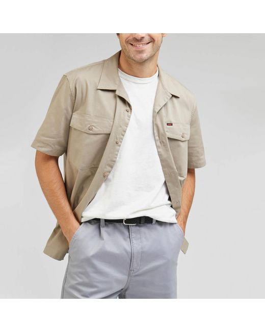 Lee Jeans Brown Chetopa Relaxed Fit Cotton Utility Shirt for men