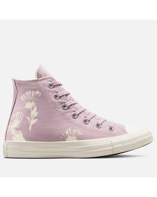 Converse Pink Chuck Taylor All Star Hybrid Floral Hi-top Trainers