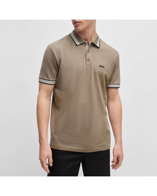 Boss Natural Paddy Cotton-piqué Polo Shirt for men