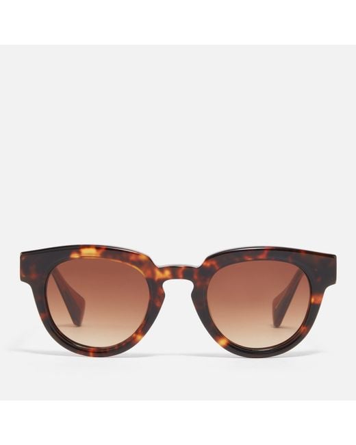 Vivienne Westwood Brown Miller Round Frame Acetate Sunglasses for men