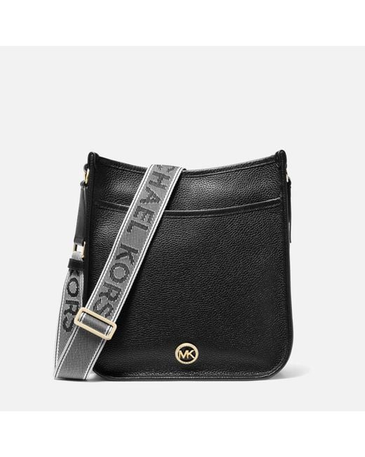 MICHAEL Michael Kors Black Luisa Large Leather Messenger Bag