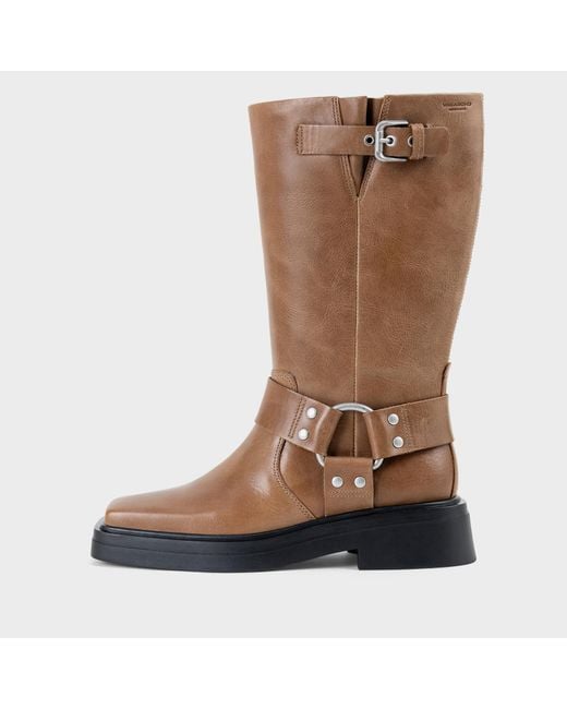 Vagabond Brown Vagabond Eyra Leather Harness Biker Boots