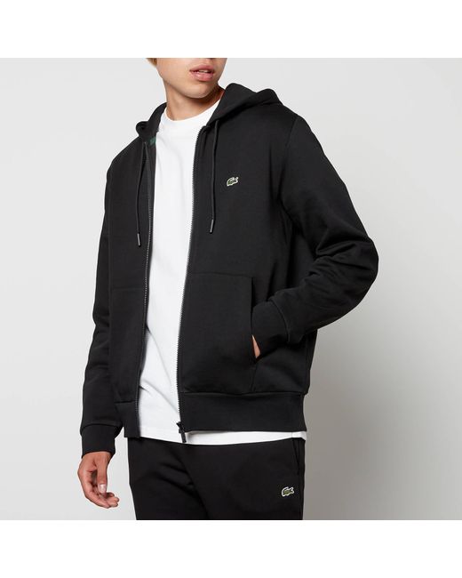 Lucht mode Vrijlating Lacoste Logo-appliquéd Cotton-blend Jersey Zip-up Hoodie in Black for Men |  Lyst