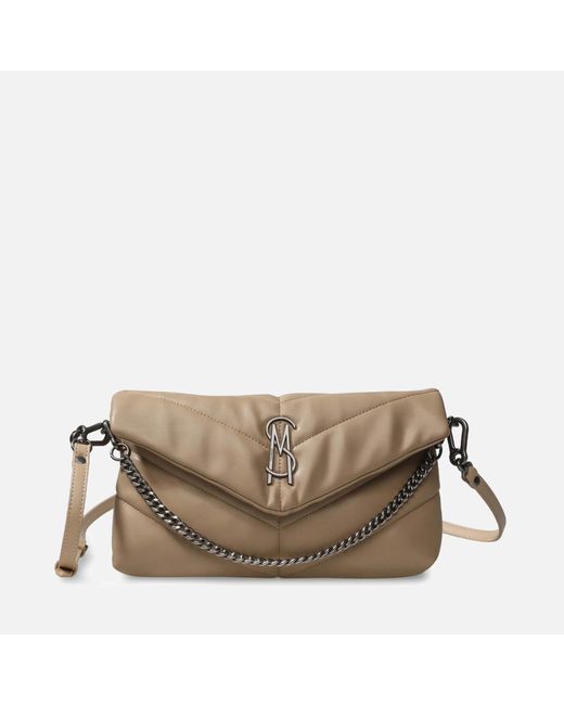 Steve Madden Bgala Quilted Faux Leather Crossbody Bag in Beige (Brown