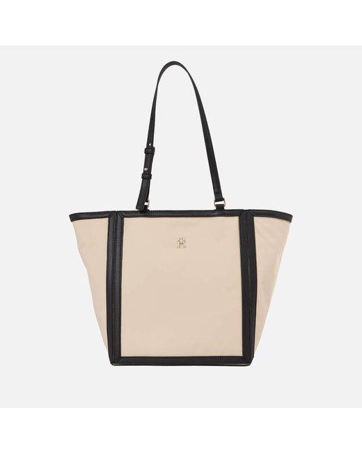 Tommy Hilfiger Natural Th Essential Faux Leather Tote Bag