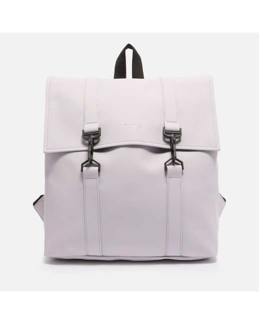 Rains White Msn Mini Matte-shell Backpack