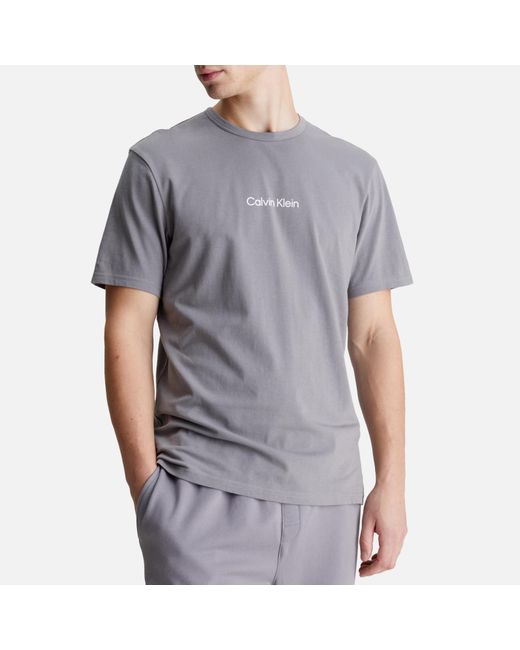 Calvin Klein Gray Modern Cotton-blend Jersey Lounge T-shirt for men