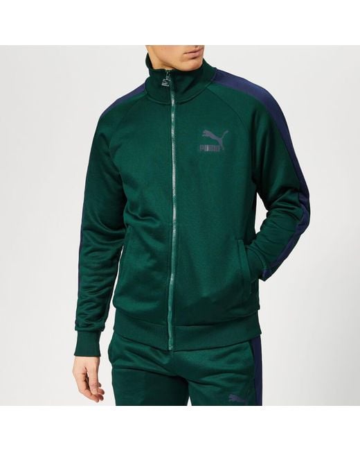 PUMA Green Iconic T7 Track Jacket for men