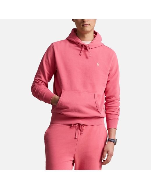 Polo Ralph Lauren Red Loopback Cotton Hoodie for men