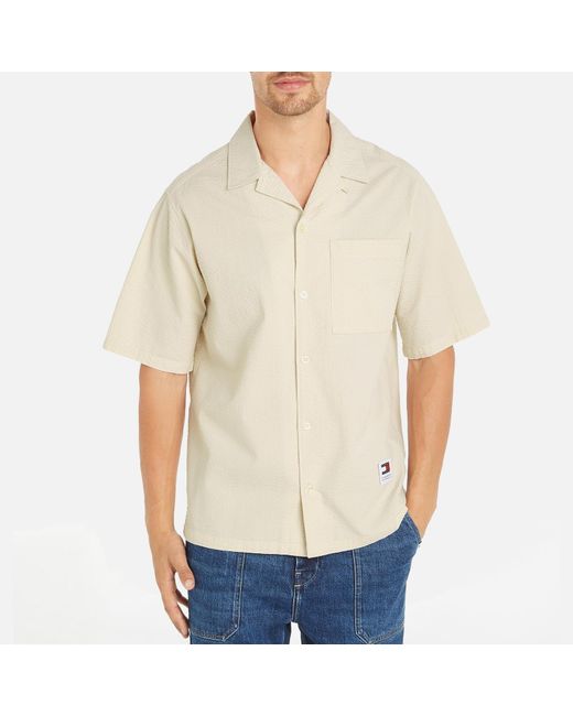 Tommy Hilfiger Natural Camp Cotton Seersucker Shirt for men
