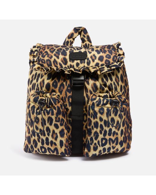 Damson Madder Multicolor Frill Leopard-print Shell Backpack