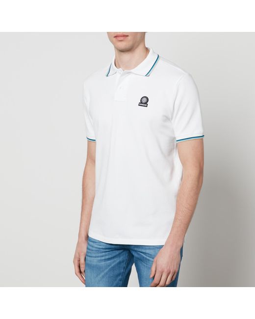 Sandbanks White Logo-appliquéd Cotton-piqué Tipped Polo Shirt for men