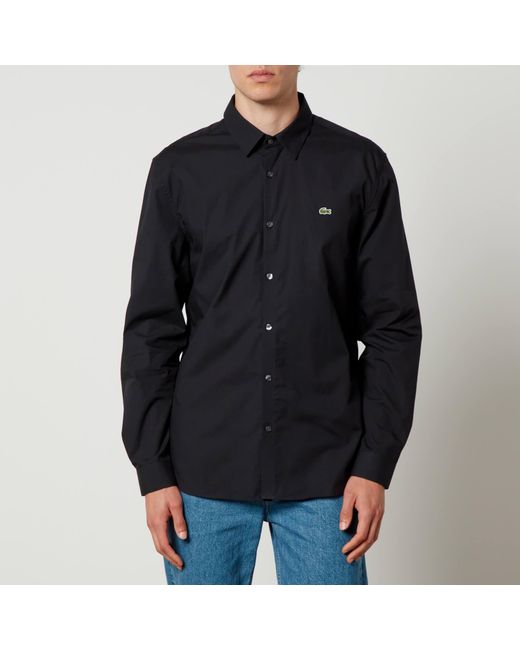 Lacoste Black Classic Poplin-cotton Shirt for men