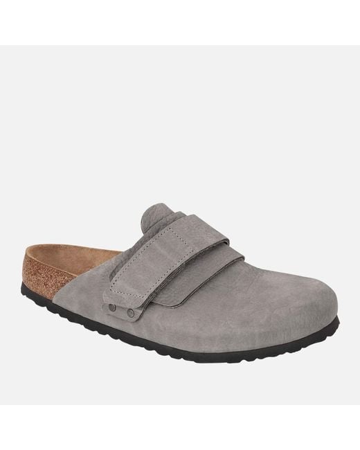 Birkenstock Gray Nagoya Nubuck Mules for men