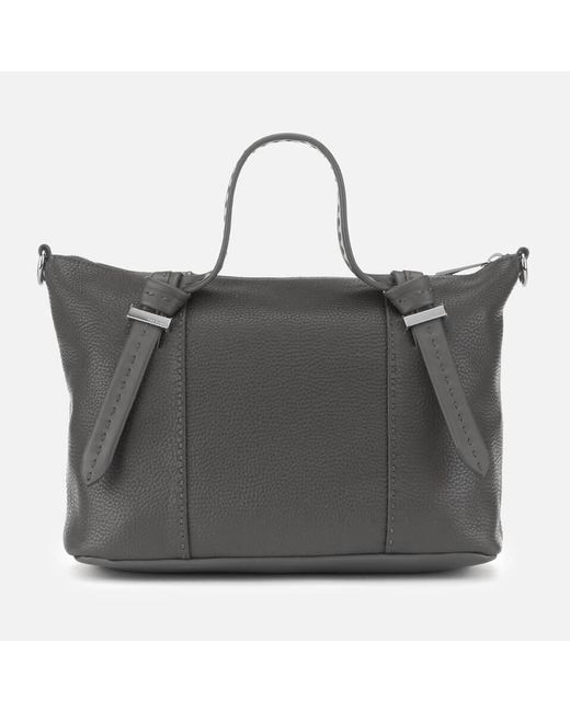 Ted baker olmia knotted handle discount small leather tote bag black