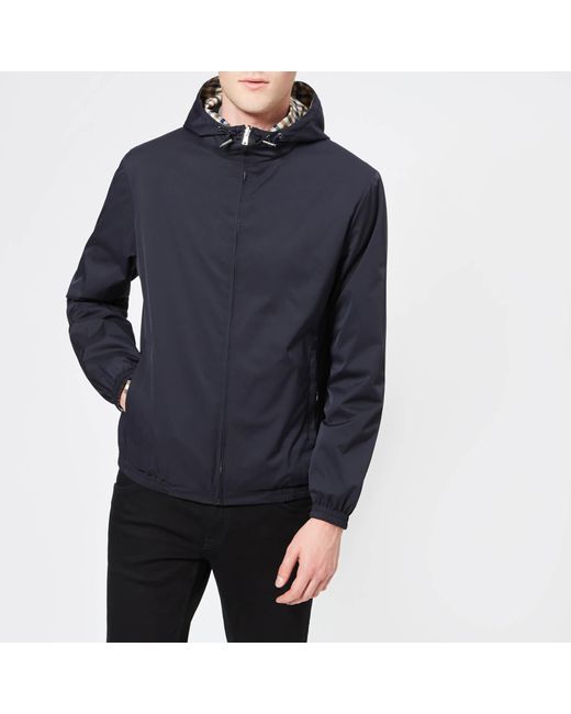 Aquascutum Synthetic Tyne Hooded Reversible Blouson Jacket in Navy (Blue)  for Men | Lyst Canada