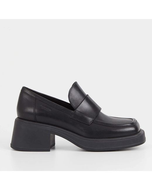 Vagabond Black Dorah Leather Heeled Loafers