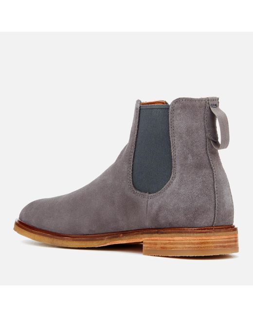 Clarks Clarkdale Gobi Suede Chelsea Boots in Grey (Gray) for Men | Lyst