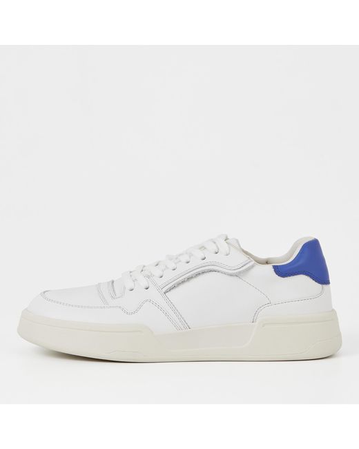 Vagabond Shoemakers Cedric Contrast Leather Basket Trainers in White ...