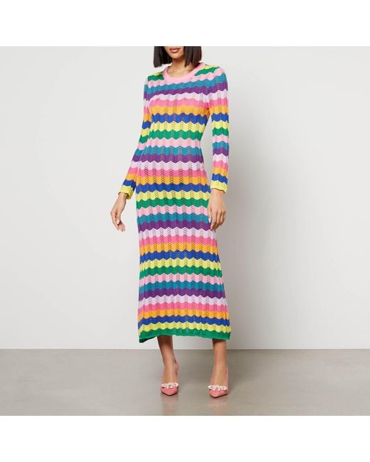 Olivia Rubin Multicolor Mirabel Cotton-pointelle Dress