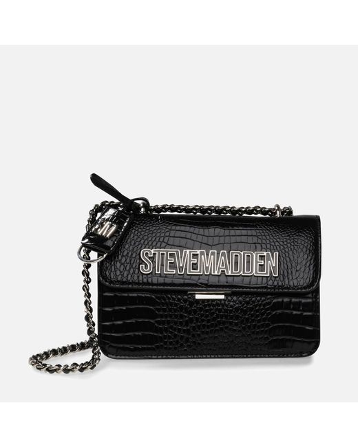 Steve Madden Leather Bstakesc Croc Shoulder Bag in Black Lyst UK