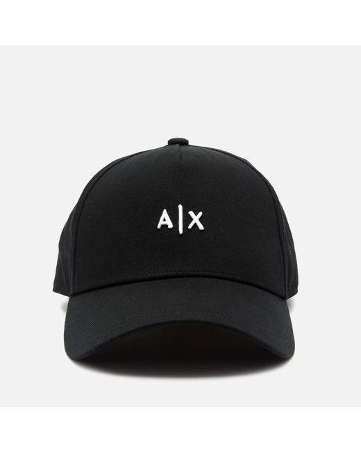 Armani Exchange Black Small Ax Logo Cap for men