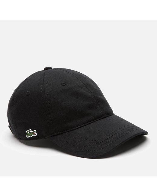 Lacoste Black Logo Cotton-twill Baseball Cap for men