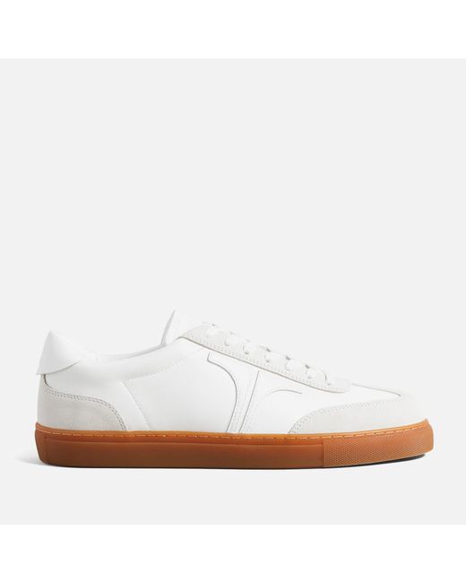 Ted Baker Robbert Leather And Suede Low Top Trainers in White for Men ...
