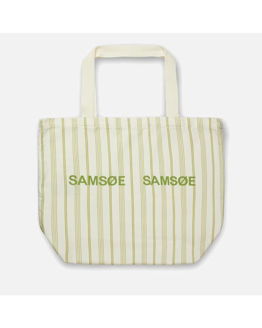 Samsøe & Samsøe Metallic Frinka Organic Cotton-canvas Shopper Tote Bag