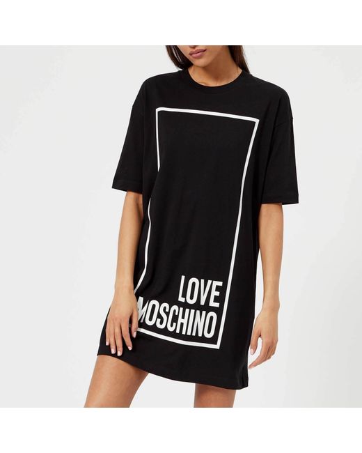 Love Moschino Black Logo Box T-shirt Dress