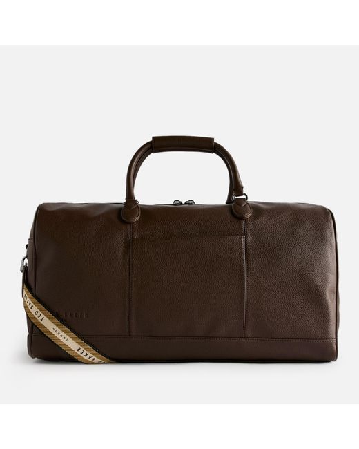 Ted Baker Brown Kalvin Pebble-grain Faux Leather Duffle Bag for men